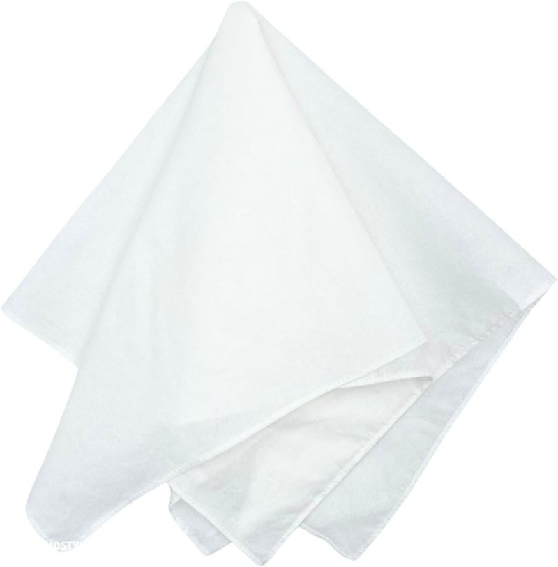 MD Style 100% Cotton Solid Color Bandana for Men & Women 22" x 22" Handkerchief Headband Scarf - Image 4
